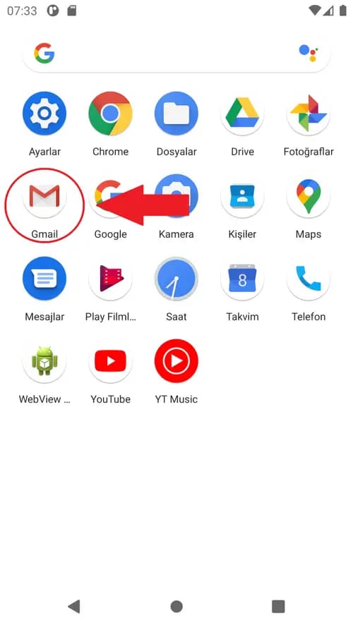 Adım 1: Gmail Uygulamasını Açın
