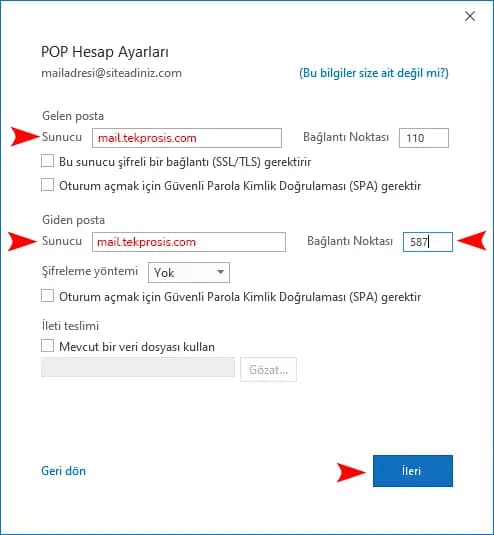 Adım 3: Sunucu Ayarlarını Yapın