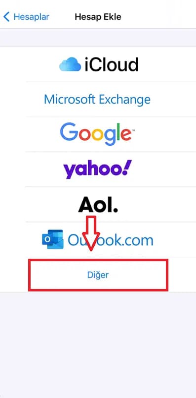 Adım 4: Diğer Seçeneğini Seçin