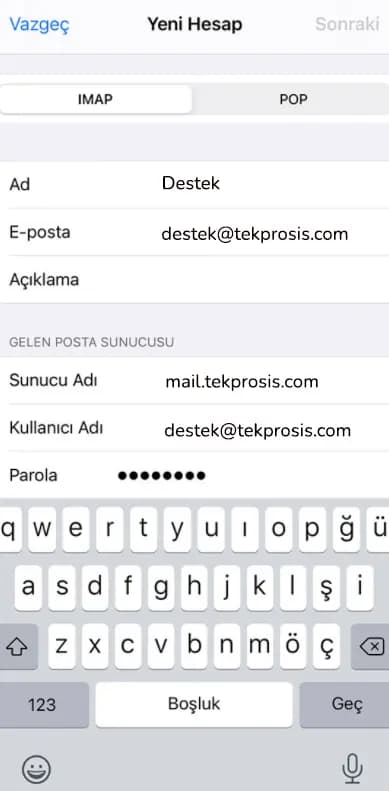 Adım 6: Hesap Bilgilerini Girin